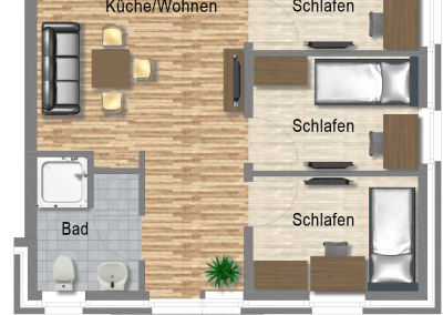 Boardinghouse Kowalski Skizze Monteurwohnung www.boardinghouse-kowalski.de