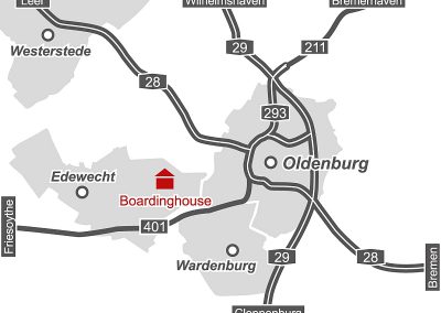 Boardinghouse Kowalski Oldenburg Ammerland Deutschland Anfahrtskizze Maps Germany
